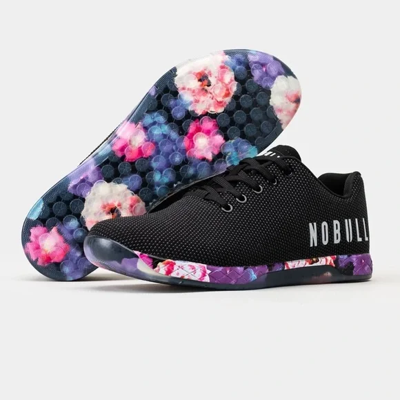 NOBULL Women's Black Space Floral Trainers W6-M4.5 - Picture 1 of 14